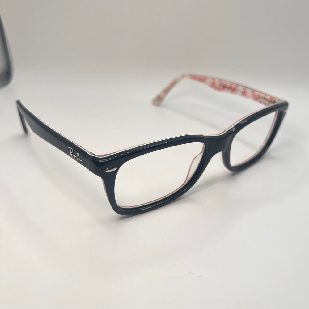 Ray-Ban RB5228 5014 Eyeglasses Black White and Red 53-17-140 Frames Only